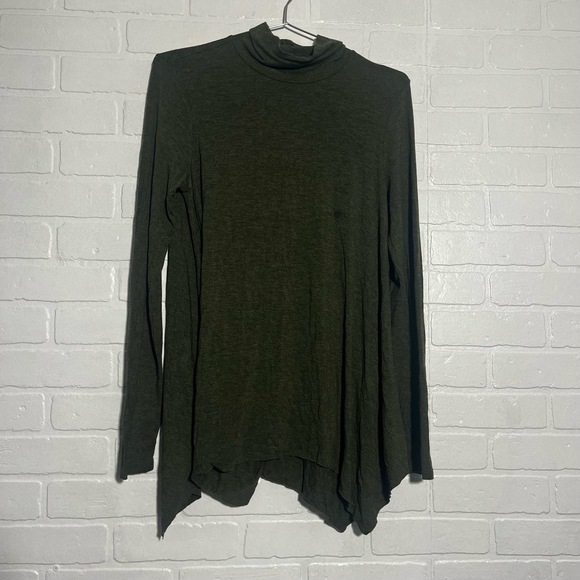 American Eagle Outfitters Tops - AMERICAN EAGLE OUTFITTERS Womens Turtle Neck Tunic Top Green Soft & Sexy Medium